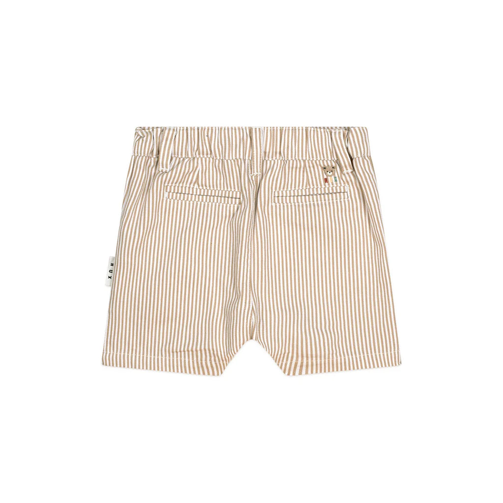 Huxbaby Sandbox Stripe Chino Short - Sand/Almond Milk