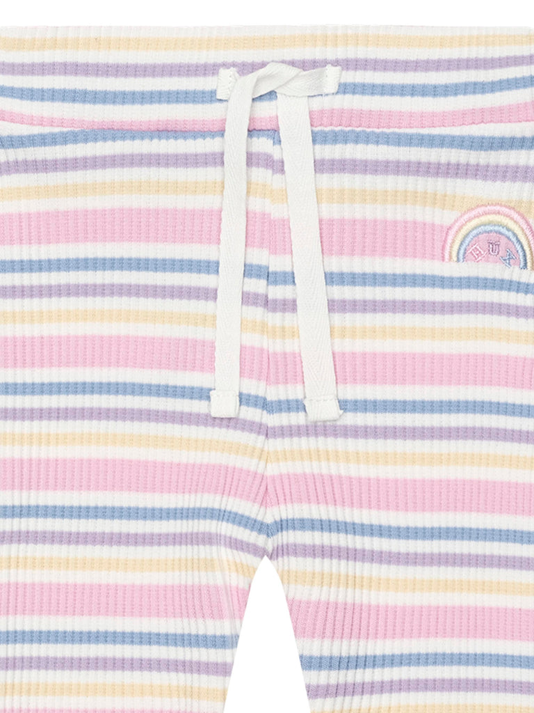 Huxbaby Rainbow Stripe Rib Legging - Multi