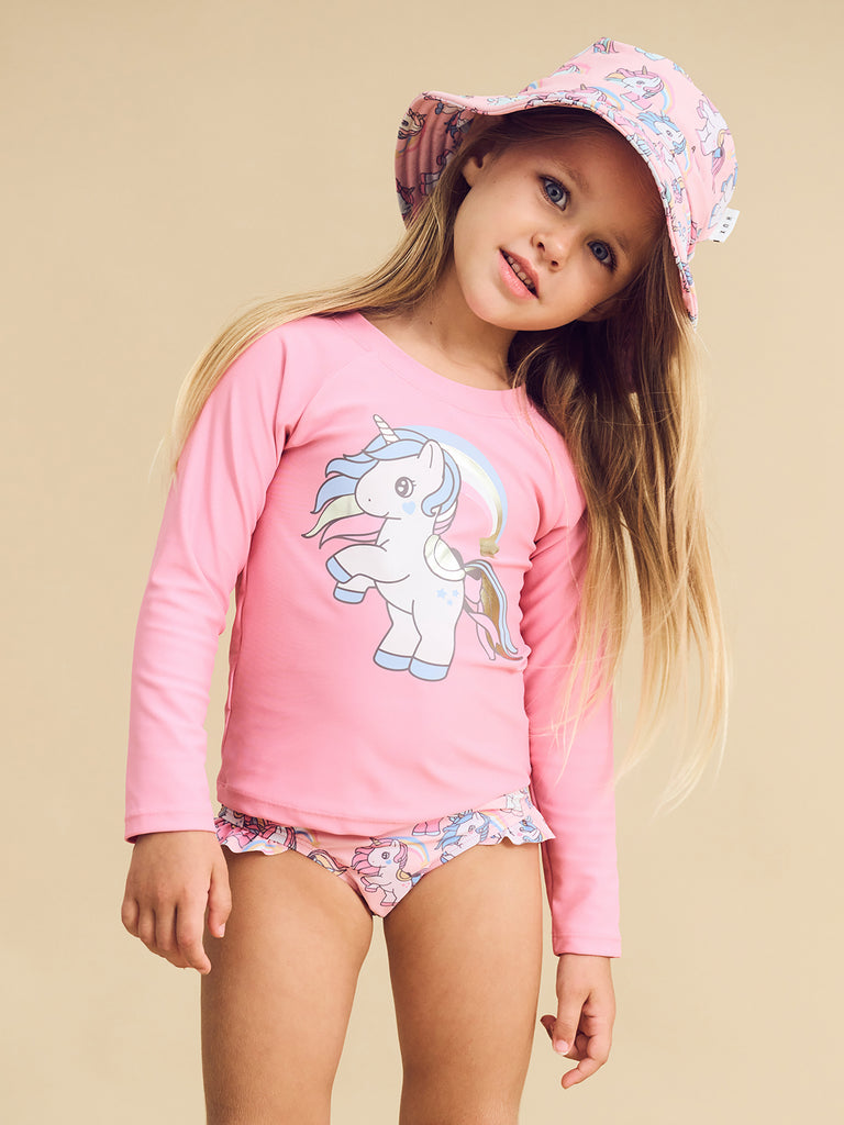 Huxbaby Rainbow Unicorn Swim Hat - Candy