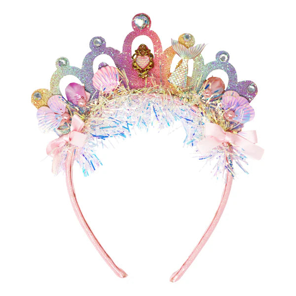 Pink Poppy Mermaid Crown Headband