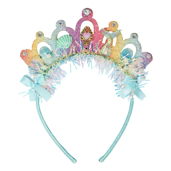 Pink Poppy Mermaid Crown Headband