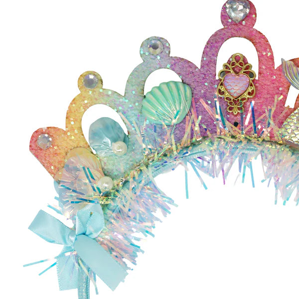 Pink Poppy Mermaid Crown Headband