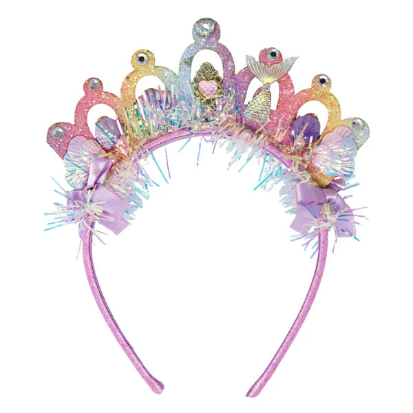 Pink Poppy Mermaid Crown Headband