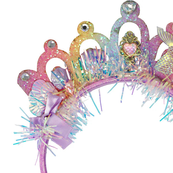 Pink Poppy Mermaid Crown Headband