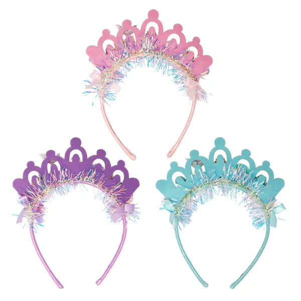Pink Poppy Mermaid Crown Headband