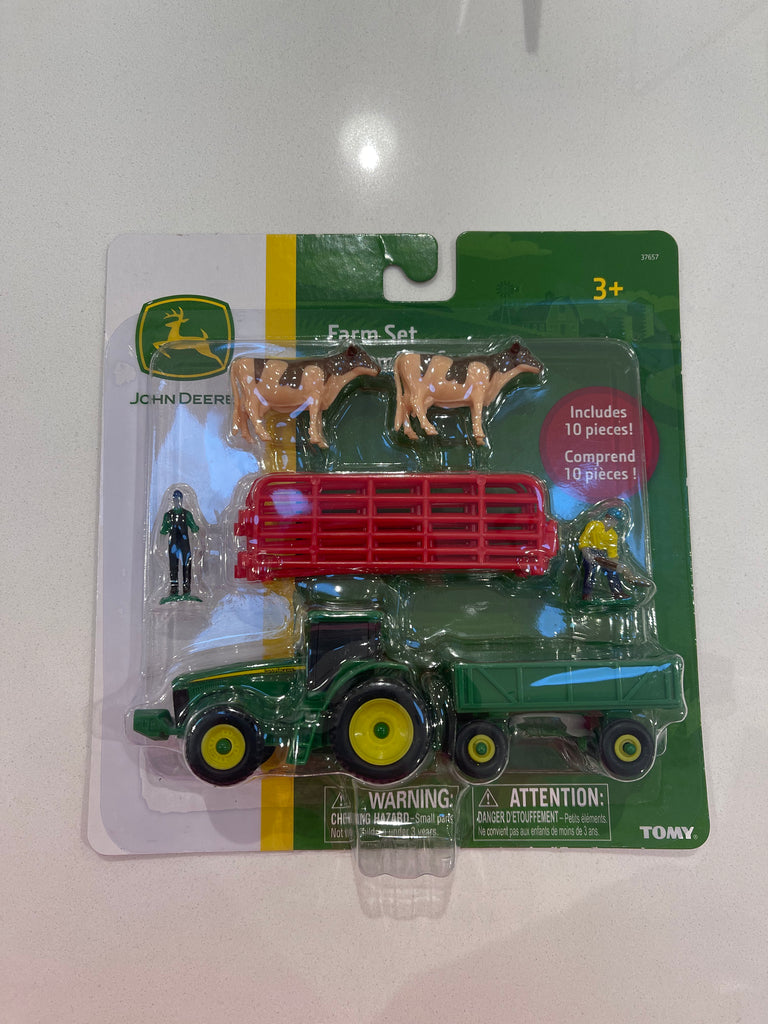 John Deere Toys 10 Piece Mini Farm Set - Red