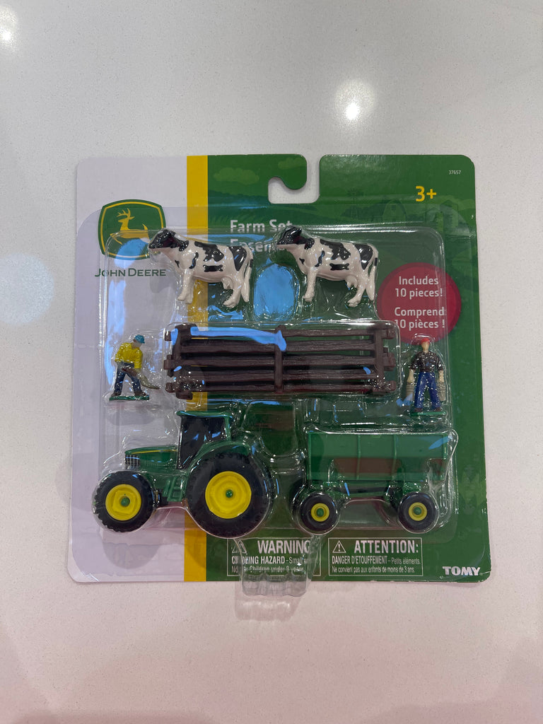 John Deere Toys 10 Piece Mini Farm Set - Brown