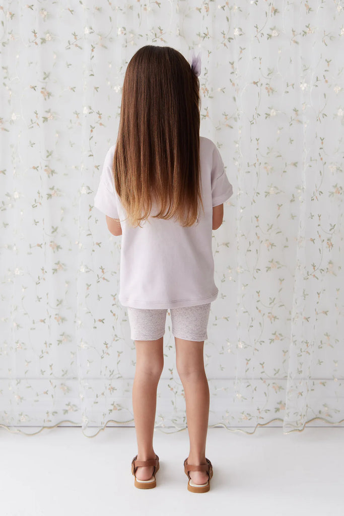 Jamie Kay Organic Cotton Fine Rib Elisa Bike Short - Lavender Fleck