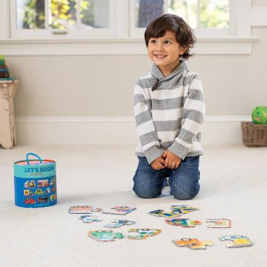 Crocodile Creek Lets Begin Puzzle 2pc - Vehicles