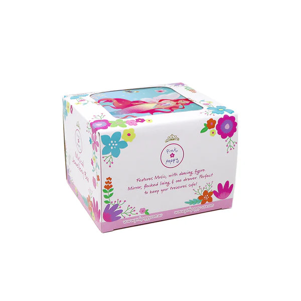 Pink Poppy Shimmering Mermaid Small Musical Jewellery Box