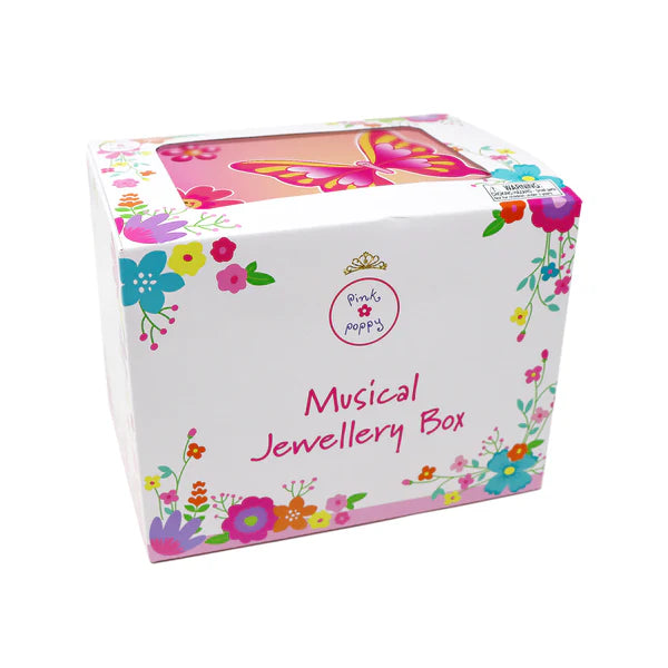 Pink Poppy Vibrant Vacation Medium Musical Jewellery Box