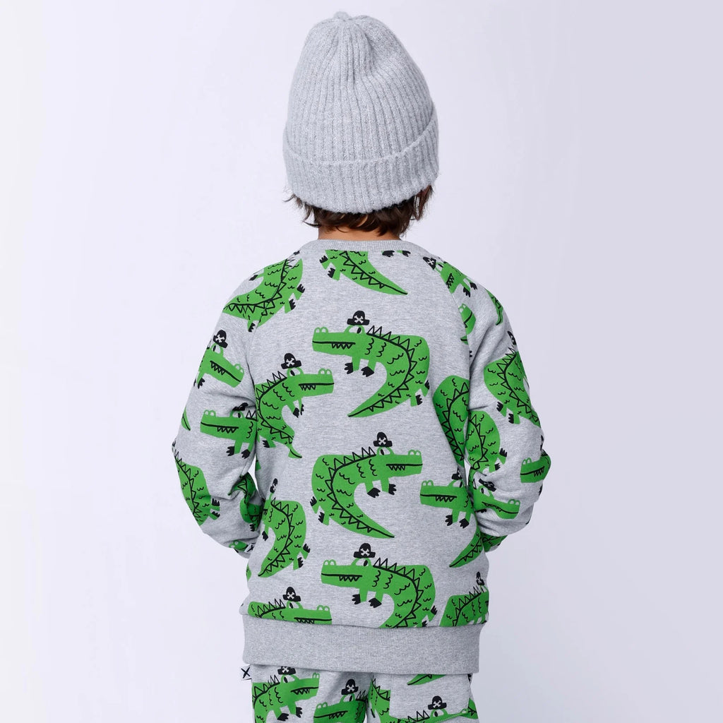 Minti Captain Croc Furry Crew - Grey Marle