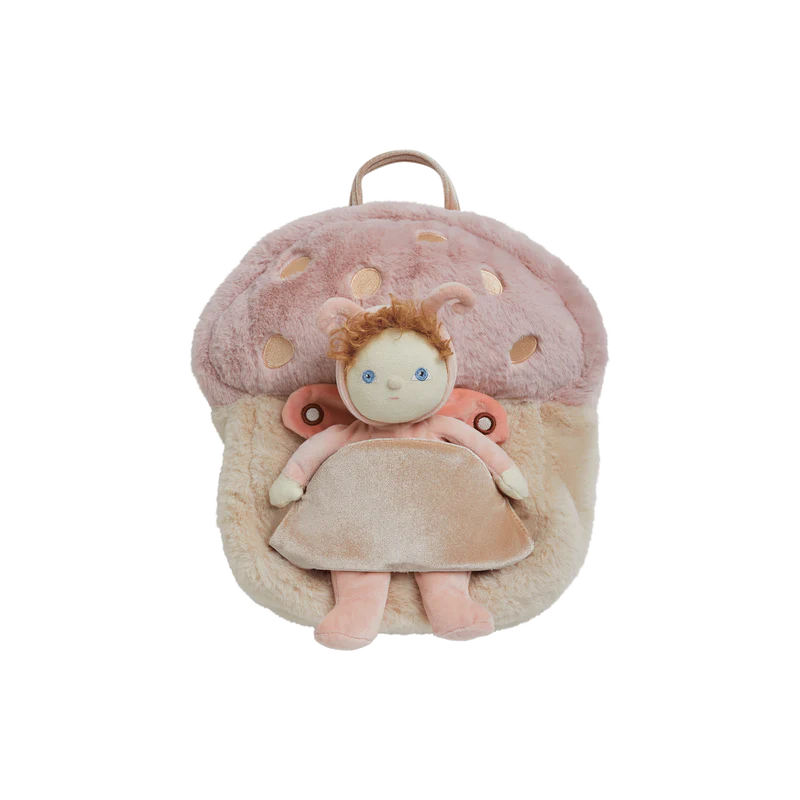 Olli Ella Hopalong Mushroom Backpack - Pink