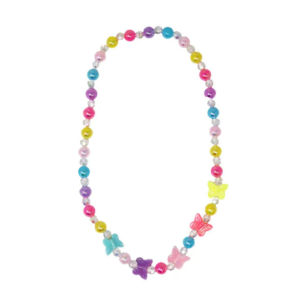 Pink Poppy Butterfly Necklace & Bracelet Set