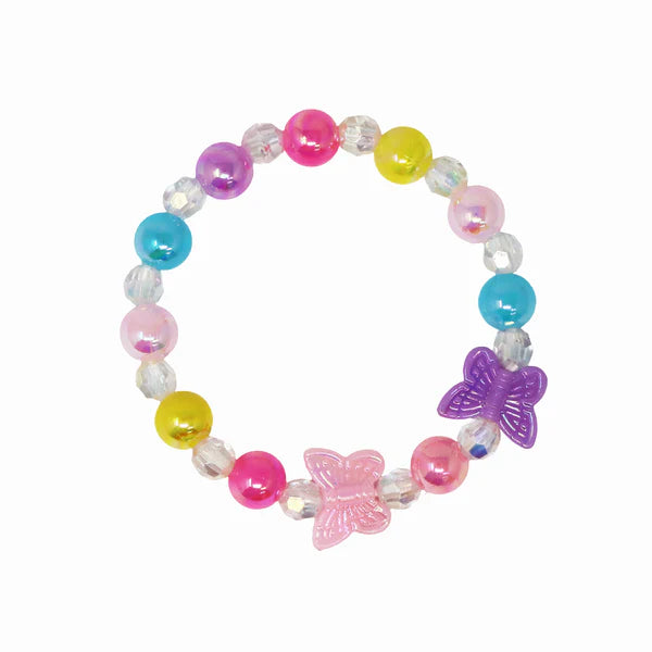 Pink Poppy Butterfly Necklace & Bracelet Set