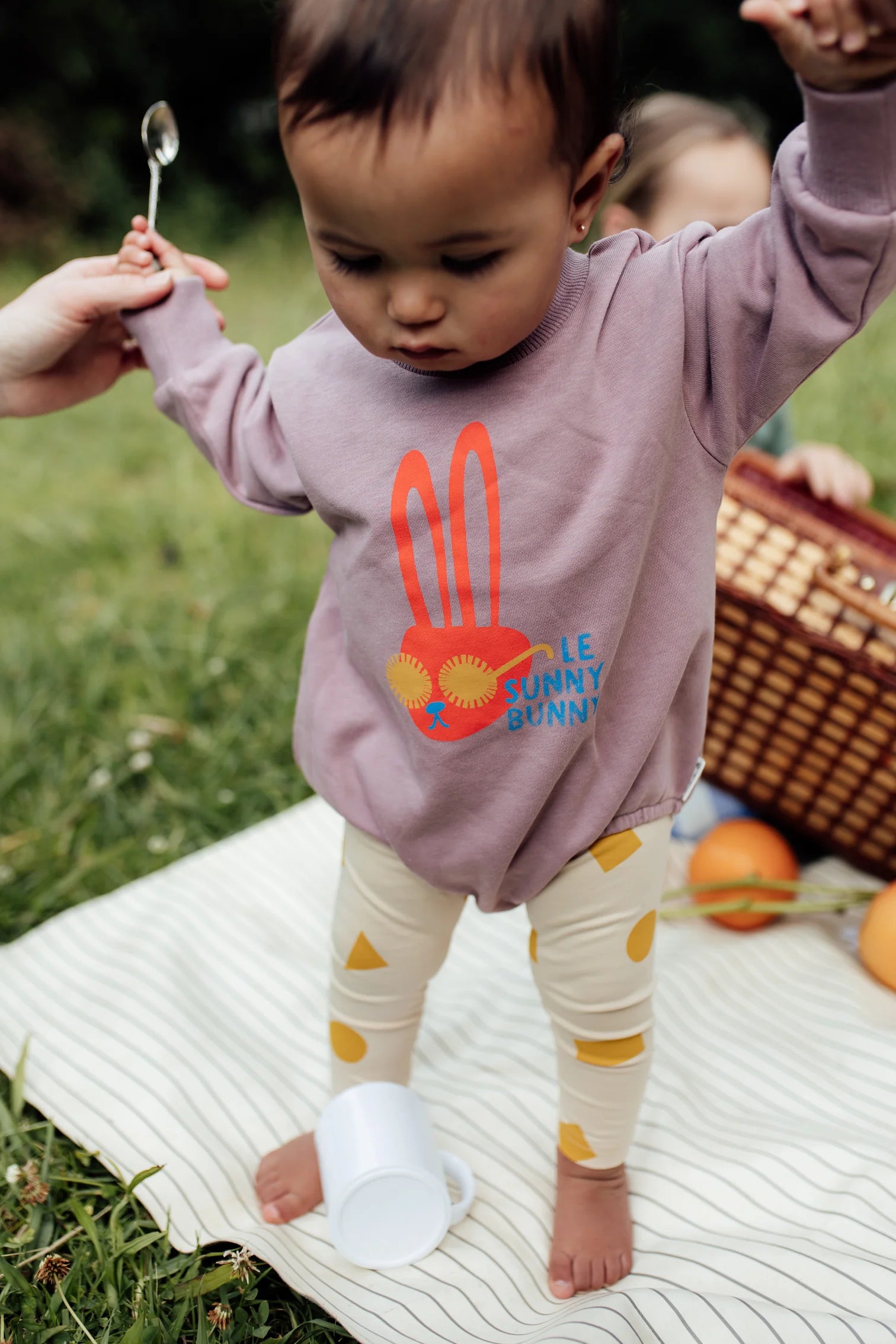 Olive and The Captain Sunny Bunny Sweater Romper - Eggplant