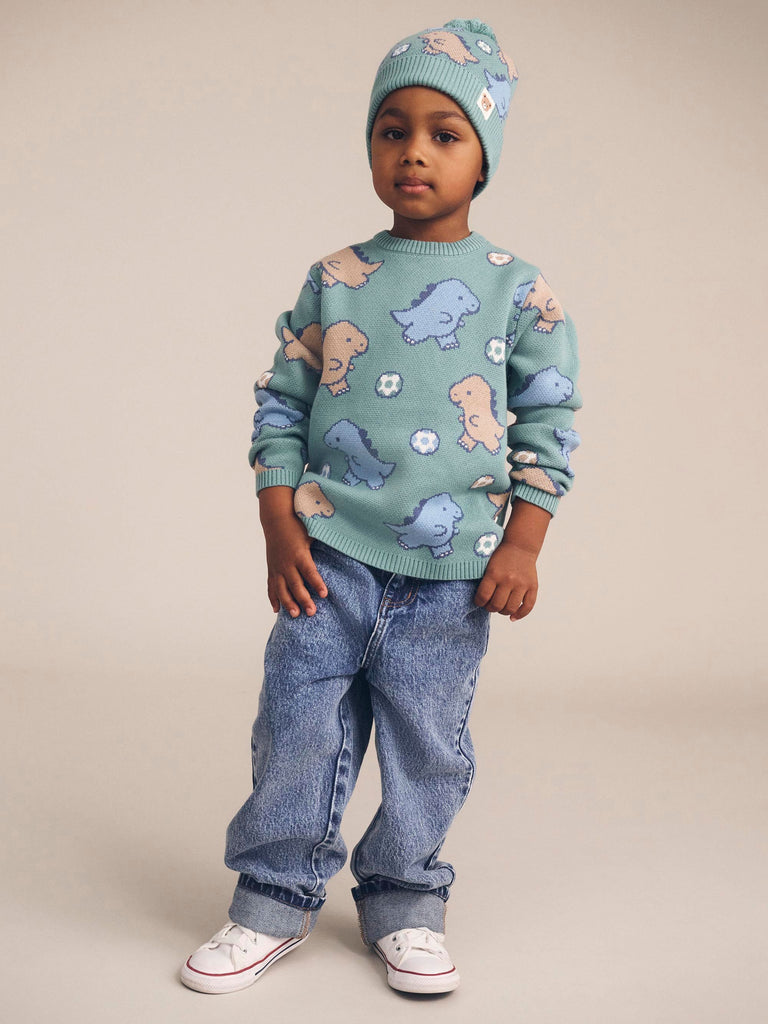 Huxbaby Dino Play Knit Jumper