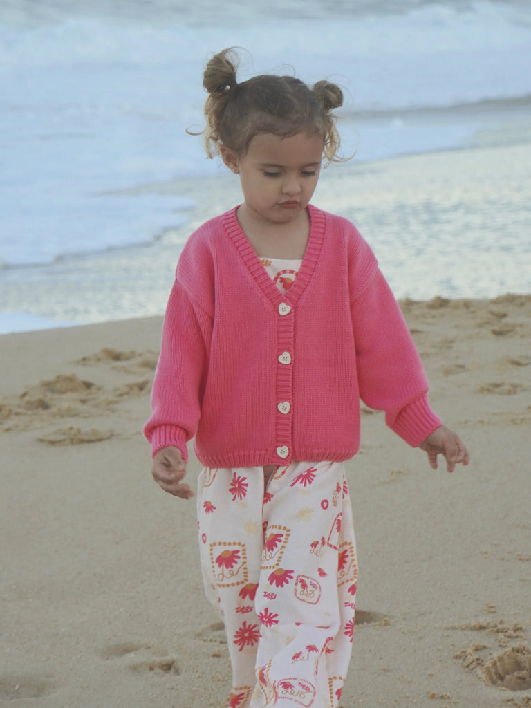 Ziggy Lou Raspberry Cardigan