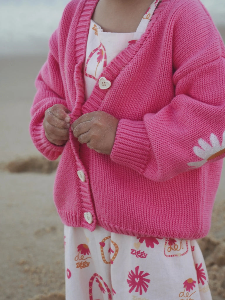 Ziggy Lou Raspberry Cardigan