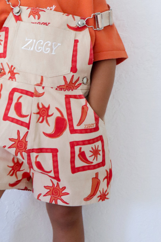 Ziggy Lou Chilli Short Overalls