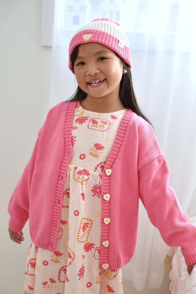 Ziggy Lou Raspberry Cardigan