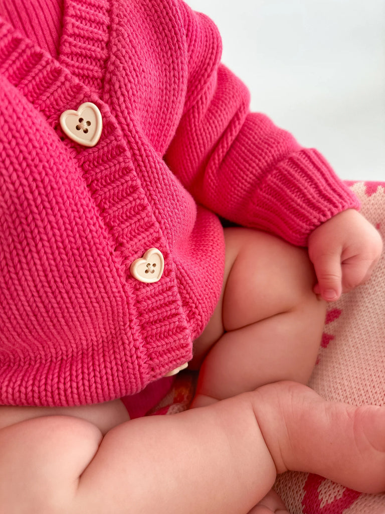 Ziggy Lou Raspberry Cardigan