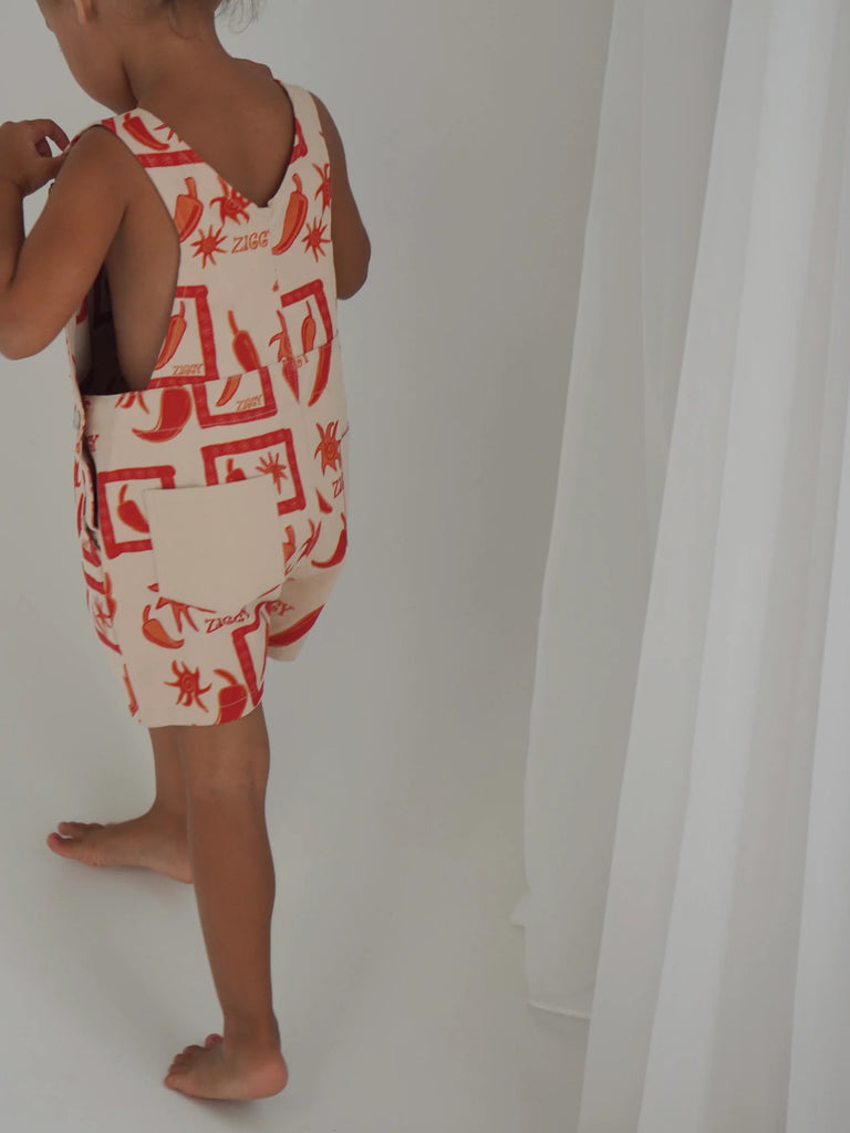 Ziggy Lou Chilli Short Overalls
