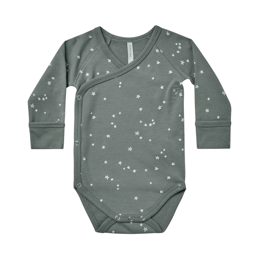 Quincy Mae Stars Side Snap Bodysuit