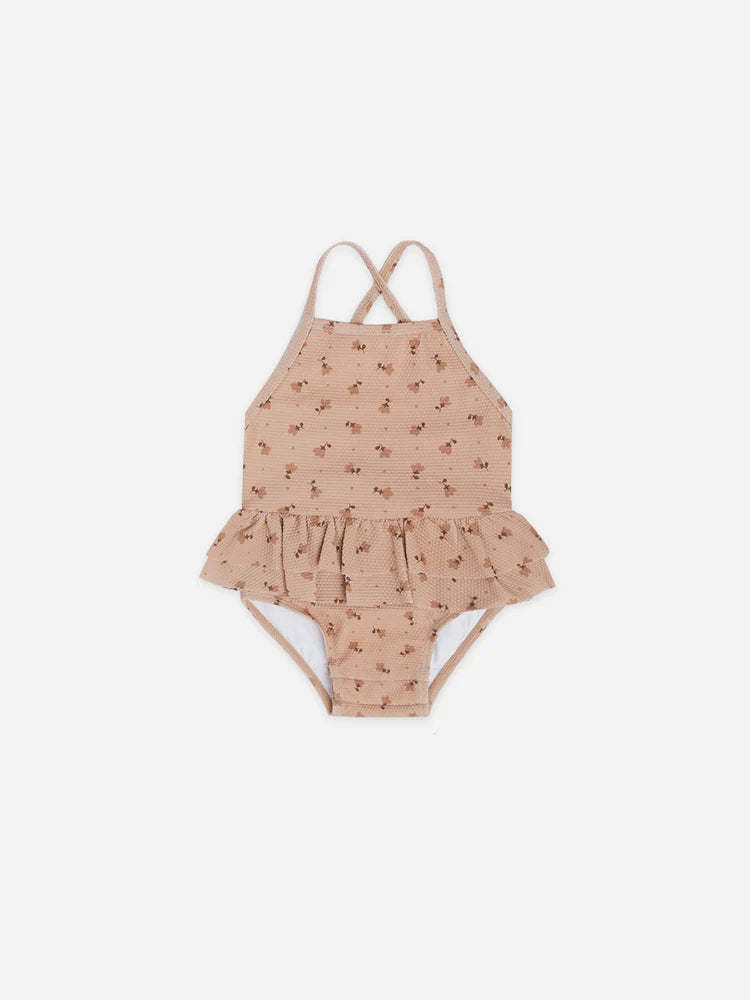 Quincy Mae Ruffled One-Piece Swimsuit - Tulips