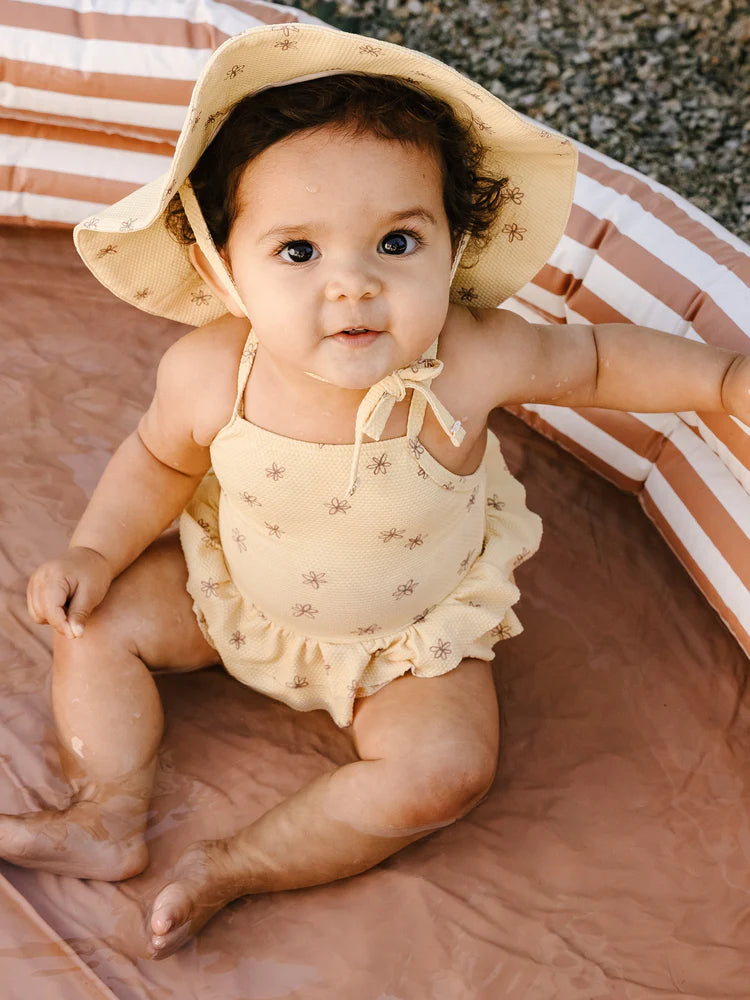 Quincy Mae Ruffled One-Piece Swimsuit - Yellow Blossom