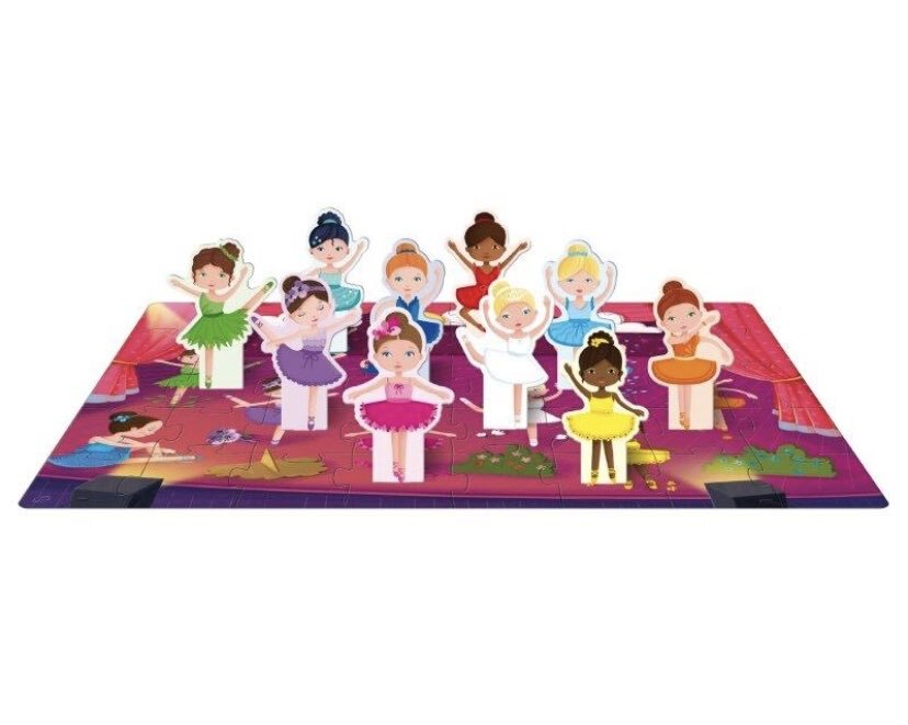 Sassi 3D Puzzle and Book Set - Learn Colours Ballerina
