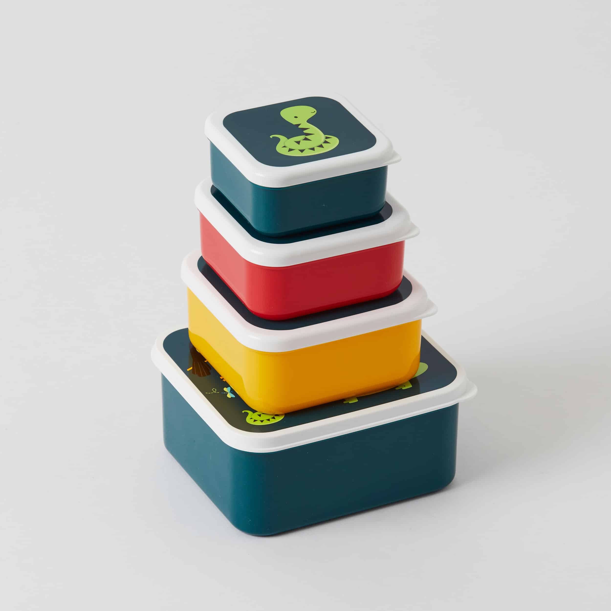 A Little Lovely Company Lunch & Snack Box - Set of 4 - Jungle Tiger