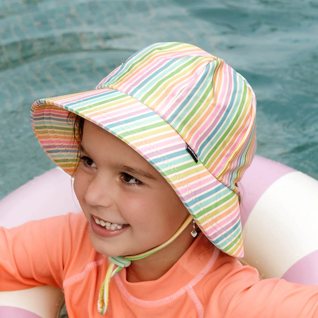 Bedhead Hats Ponytail Swim Bucket Hat - Rainbow