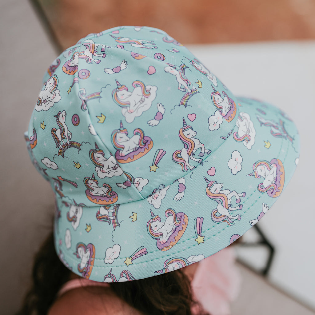 Bedhead Hats Ponytail Swim Bucket Hat - Unicorn