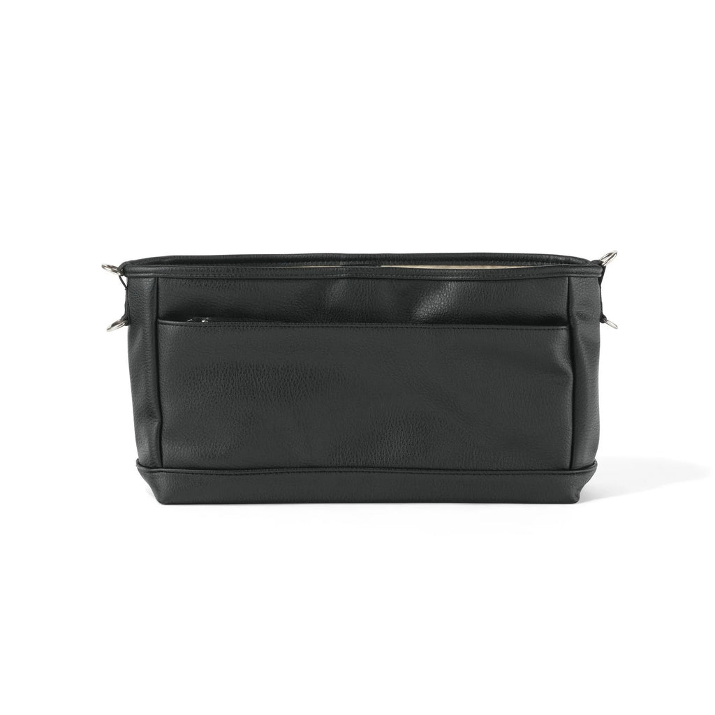 OiOi Signature Pram Caddy - Black Dimple Vegan Leather