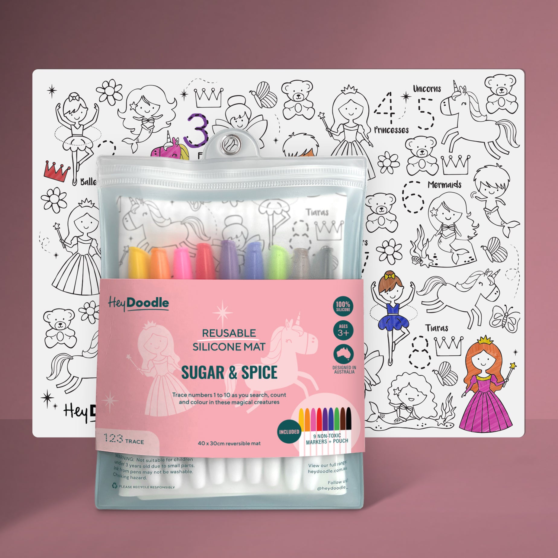 Hey Doodle Mat - 123 | Sugar & Spice