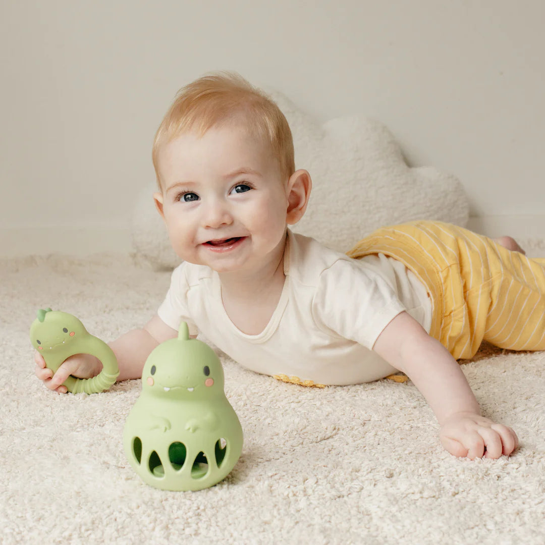 Tiger Tribe Silicone Teether - Dino | Laurie Claire Kids