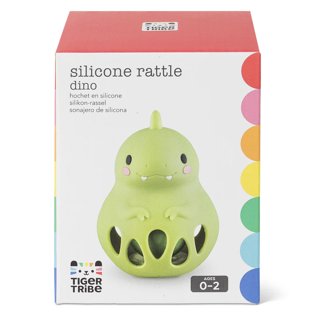 Tiger Tribe Silicone Rattle - Dino