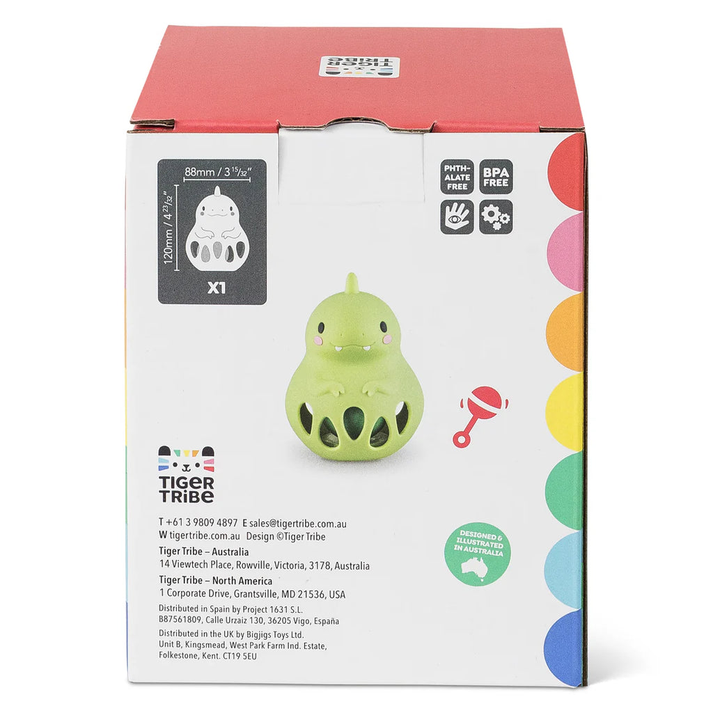Tiger Tribe Silicone Rattle - Dino
