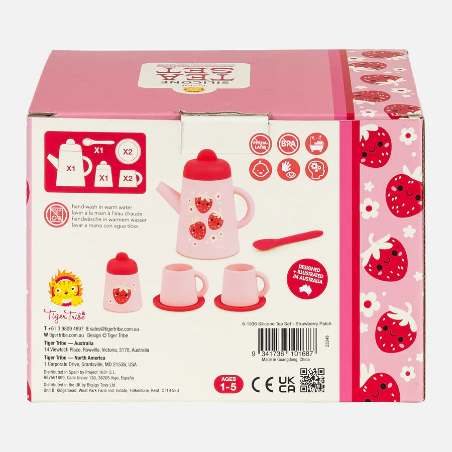 Tiger Tribe Silicone Tea Set - Strawberry Patch