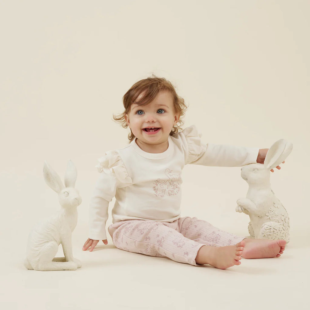 Aster & Oak Duck Family Leggings - Pale Mauve