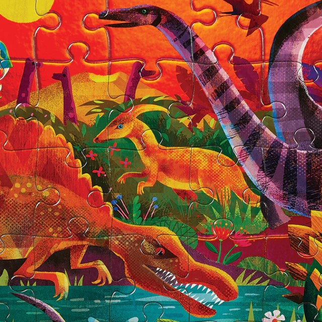Crocodile Creek 60 Piece Foil Puzzle - Dazzling Dinos
