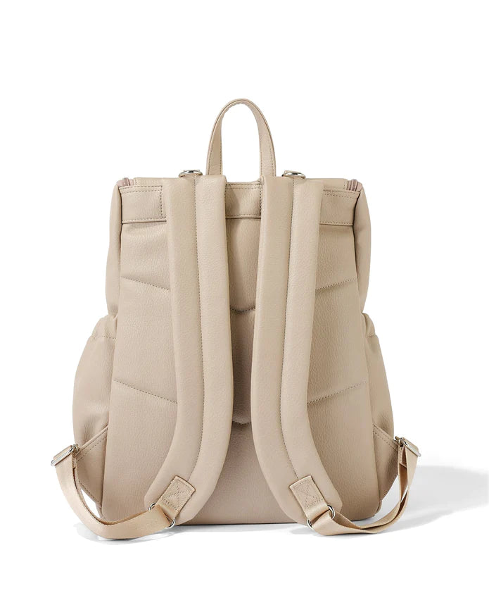 OiOi Faux Leather Backpack - Oat Dimple