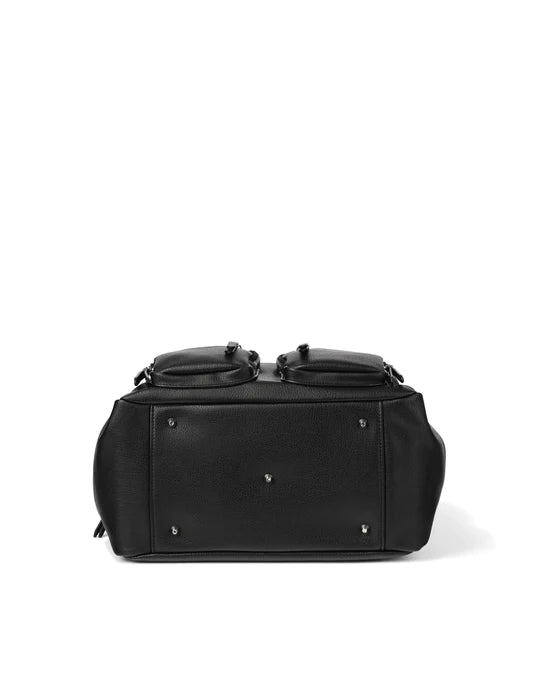 OiOi Carry All Nappy Bag - Black Dimple Vegan Leather