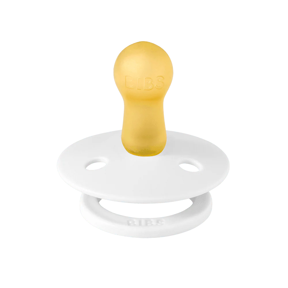 Bibs Colour Pacifier 2 Pack - White | Laurie Claire Kids