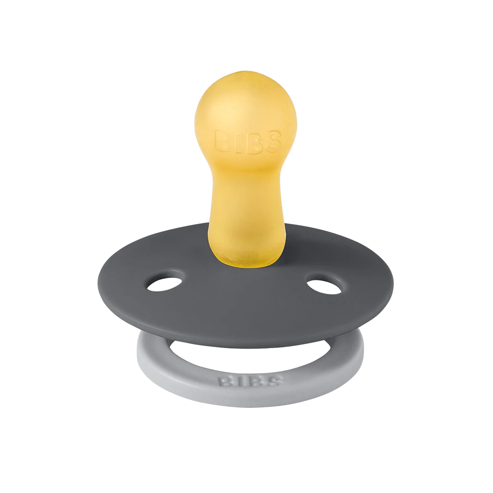 Bibs Fusion Colour Pacifier 2 Pack - Cloud/Iron Mix