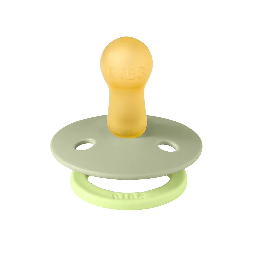 Bibs Fusion Colour Pacifier 2 Pack - Sage/HunterGreen Mix