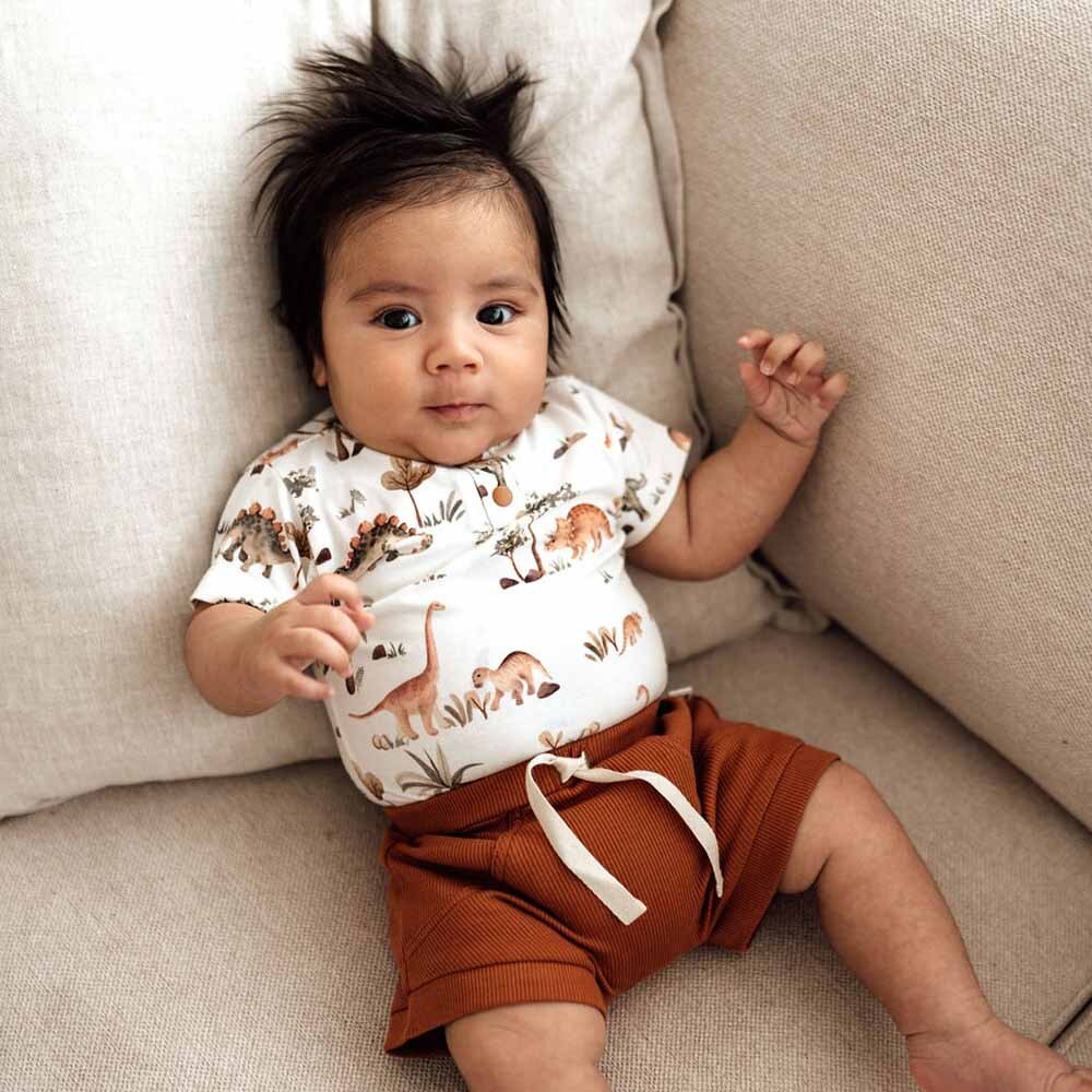 Snuggle Hunny Organic Shorts - Biscuit