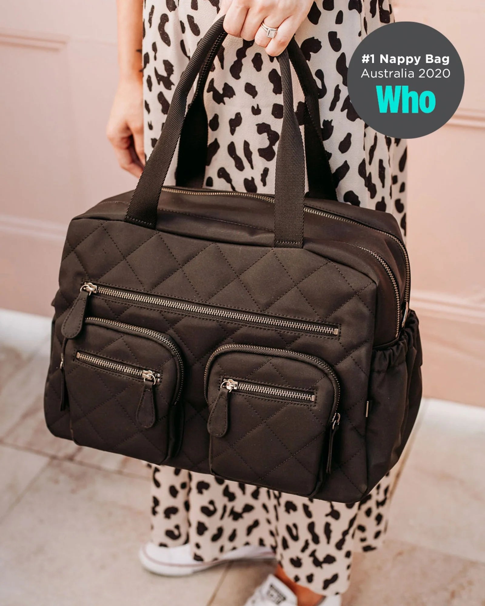 OiOi Black Diamond Quilt Carry All