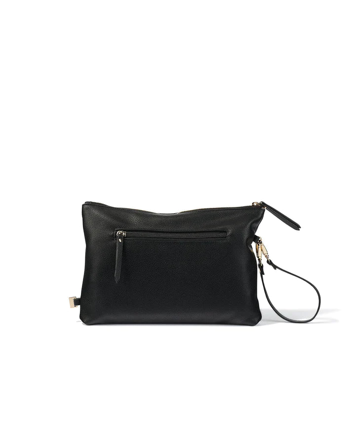 OiOi Faux Leather Nappy Changing Pouch - Black